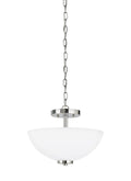 GENERATION LIGHTING, OSLO TWO LIGHT SEMI-FLUSH CONVERTIBLE PENDANT, SEMI FLUSH MOUNT LIGHT