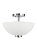 GENERATION LIGHTING, OSLO TWO LIGHT SEMI-FLUSH CONVERTIBLE PENDANT, SEMI FLUSH MOUNT LIGHT