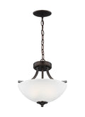 GENERATION LIGHTING, GEARY TWO LIGHT SEMI-FLUSH CONVERTIBLE PENDANT, SEMI FLUSH MOUNT LIGHT