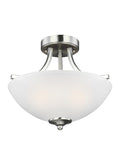 GENERATION LIGHTING, GEARY TWO LIGHT SEMI-FLUSH CONVERTIBLE PENDANT, SEMI FLUSH MOUNT LIGHT
