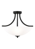 GENERATION LIGHTING, GEARY THREE LIGHT SEMI-FLUSH CONVERTIBLE PENDANT, SEMI FLUSH MOUNT LIGHT