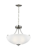 GENERATION LIGHTING, GEARY THREE LIGHT SEMI-FLUSH CONVERTIBLE PENDANT, SEMI FLUSH MOUNT LIGHT