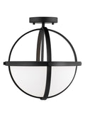 GENERATION LIGHTING ALTURAS TWO LIGHT SEMI-FLUSH CONVERTIBLE PENDANT