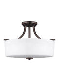 GENERATION LIGHTING, CANFIELD THREE LIGHT SEMI-FLUSH MOUNT, SEMI FLUSH MOUNT LIGHT