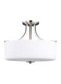 GENERATION LIGHTING, CANFIELD THREE LIGHT SEMI-FLUSH MOUNT, SEMI FLUSH MOUNT LIGHT