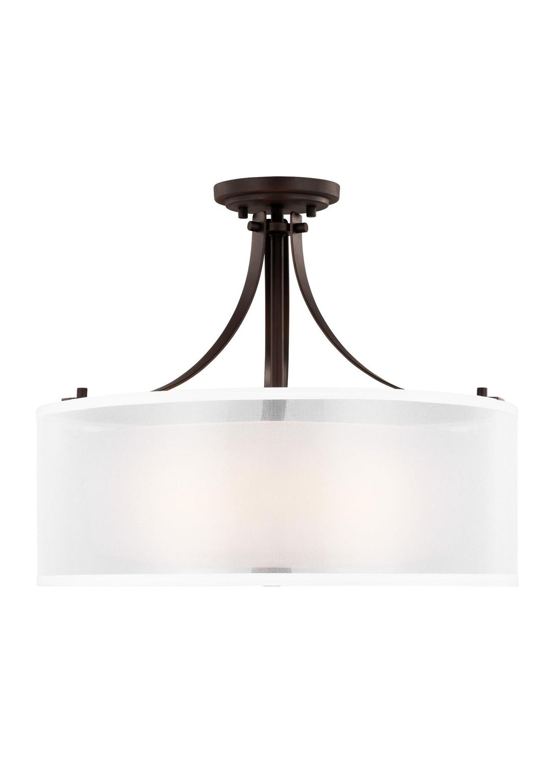 GENERATION LIGHTING, ELMWOOD PARK THREE LIGHT SEMI-FLUSH MOUNT, SEMI FLUSH MOUNT LIGHT