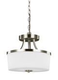GENERATION LIGHTING, HETTINGER TWO LIGHT SEMI-FLUSH CONVERTIBLE PENDANT, SEMI FLUSH MOUNT LIGHT