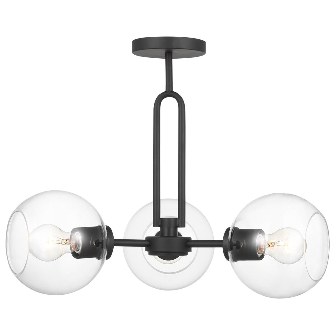 VISUAL COMFORT & CO., CODYN THREE LIGHT SEMI-FLUSH CONVERTIBLE PENDANT, SEMI FLUSH MOUNT LIGHT