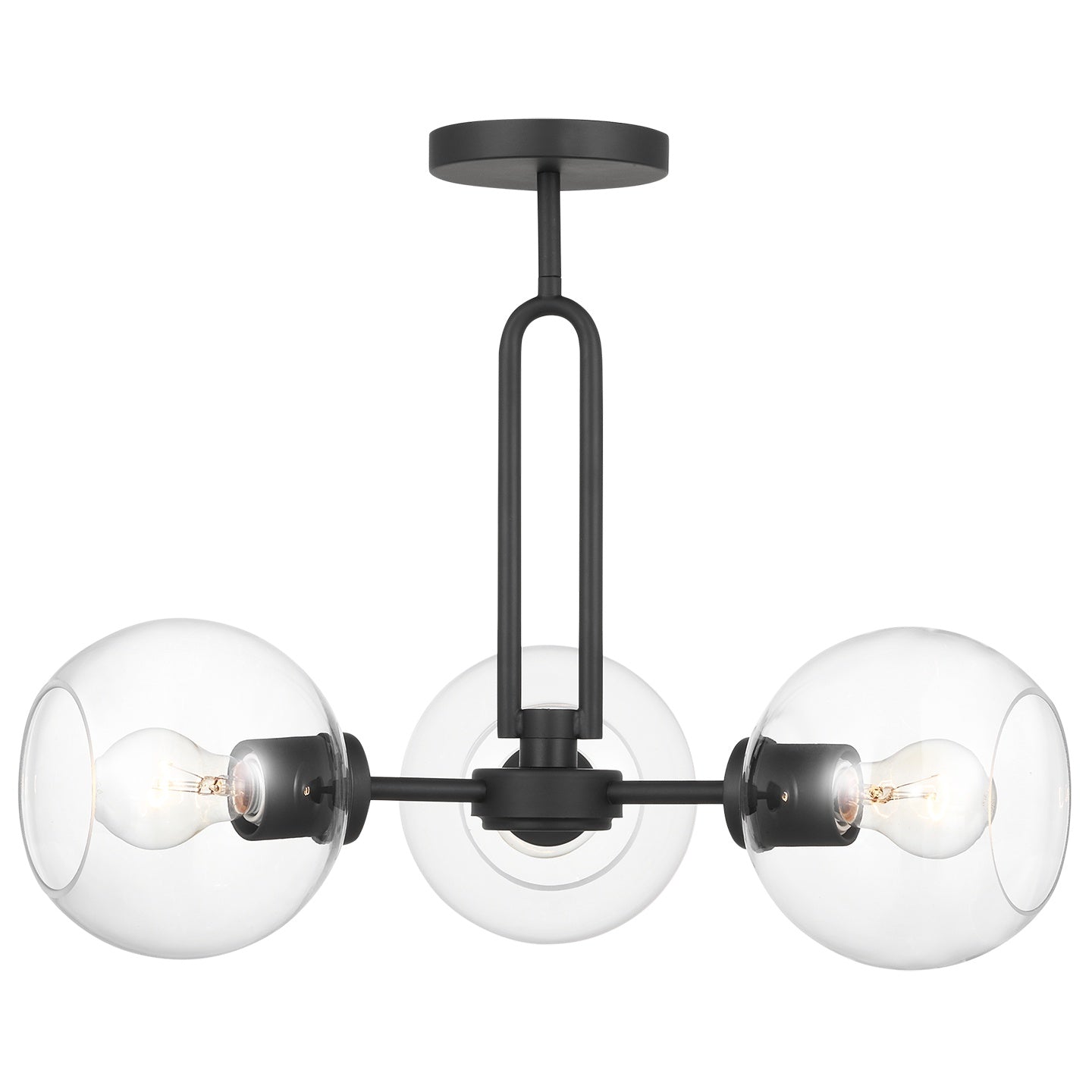 VISUAL COMFORT STUDIO, CODYN THREE LIGHT SEMI-FLUSH CONVERTIBLE PENDANT, SEMI FLUSH MOUNT LIGHT