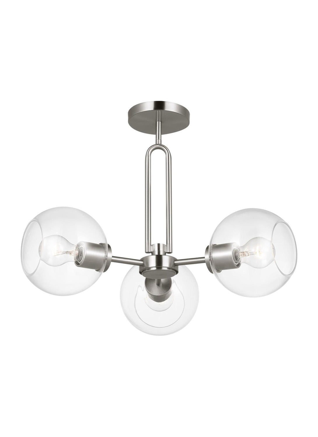 VISUAL COMFORT & CO., CODYN THREE LIGHT SEMI-FLUSH CONVERTIBLE PENDANT, SEMI FLUSH MOUNT LIGHT