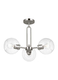VISUAL COMFORT STUDIO, CODYN THREE LIGHT SEMI-FLUSH CONVERTIBLE PENDANT, SEMI FLUSH MOUNT LIGHT