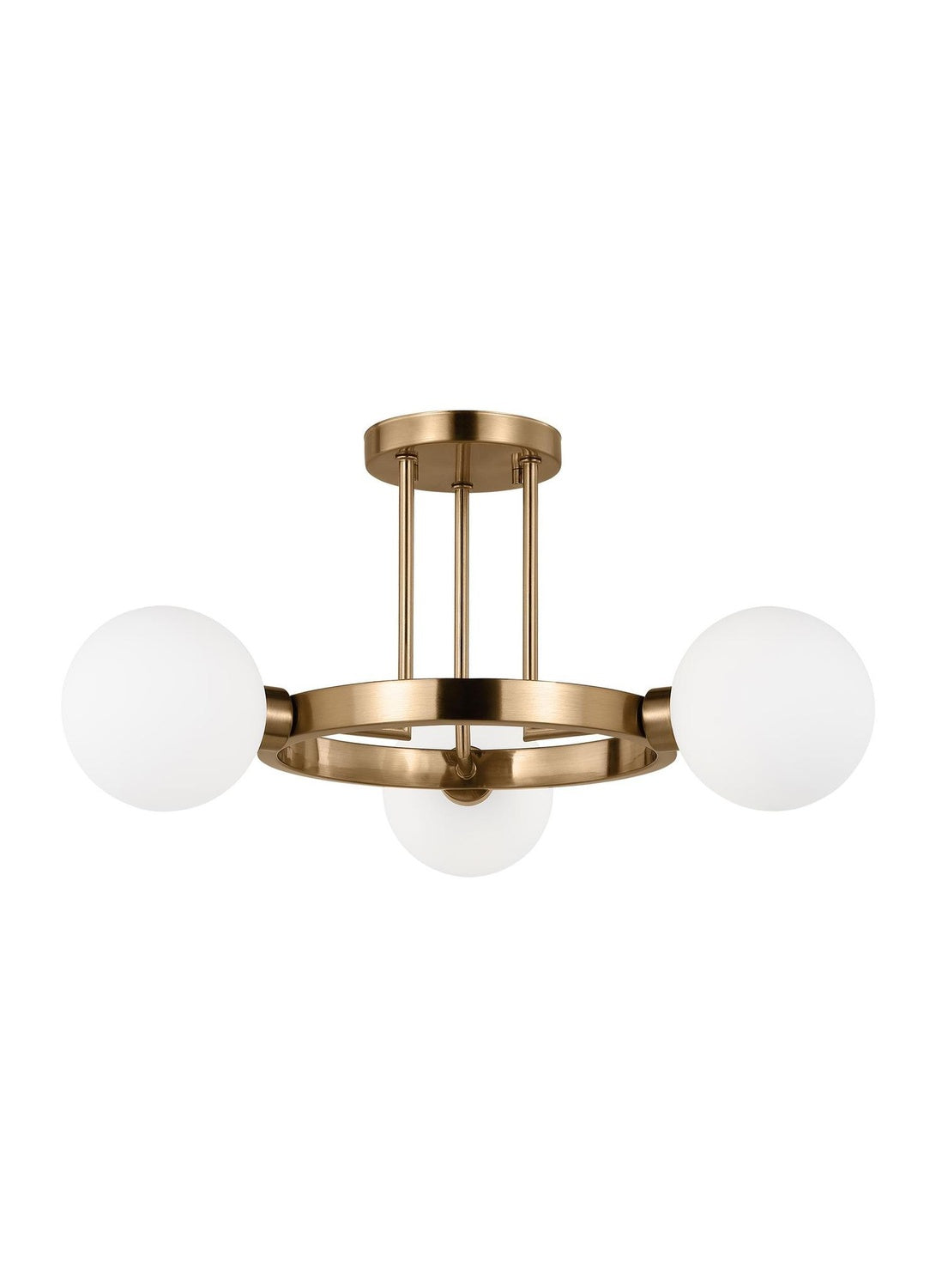 VISUAL COMFORT STUDIO, CLYBOURN THREE LIGHT SEMI-FLUSH MOUNT, SEMI FLUSH MOUNT LIGHT