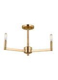 VISUAL COMFORT STUDIO, FULLTON THREE LIGHT SEMI-FLUSH MOUNT, SEMI FLUSH MOUNT LIGHT