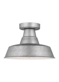 VISUAL COMFORT & CO., BARN LIGHT ONE LIGHT OUTDOOR FLUSH MOUNT, OUTDOOR CEILING LIGHTS