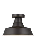 VISUAL COMFORT & CO., BARN LIGHT ONE LIGHT OUTDOOR FLUSH MOUNT, OUTDOOR CEILING LIGHTS