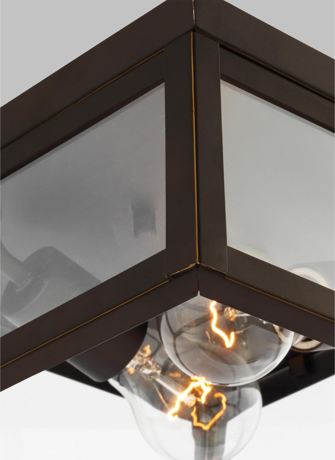 VISUAL COMFORT & CO., FOUNDERS TWO LIGHT OUTDOOR FLUSH MOUNT, OUTDOOR CEILING LIGHTS