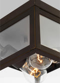 VISUAL COMFORT STUDIO, FOUNDERS TWO LIGHT OUTDOOR FLUSH MOUNT, OUTDOOR CEILING LIGHTS