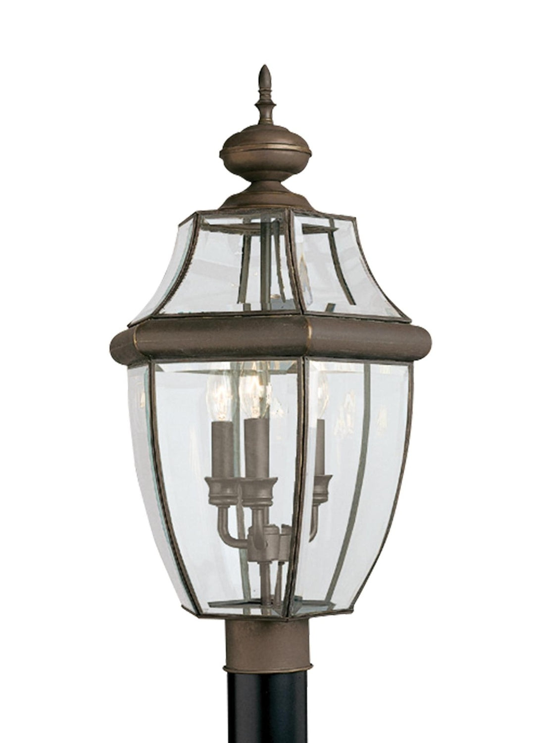 GENERATION LIGHTING LANCASTER THREE LIGHT OUTDOOR POST LANTERN - Post