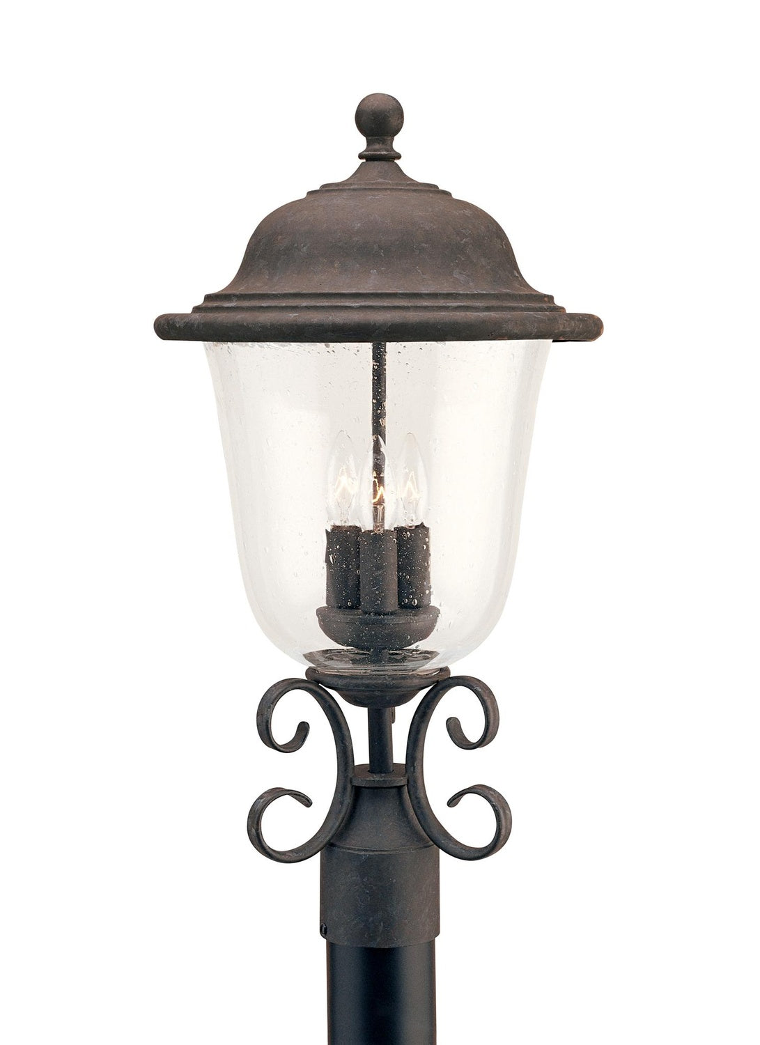 GENERATION LIGHTING TRAFALGAR THREE LIGHT OUTDOOR POST LANTERN - Post