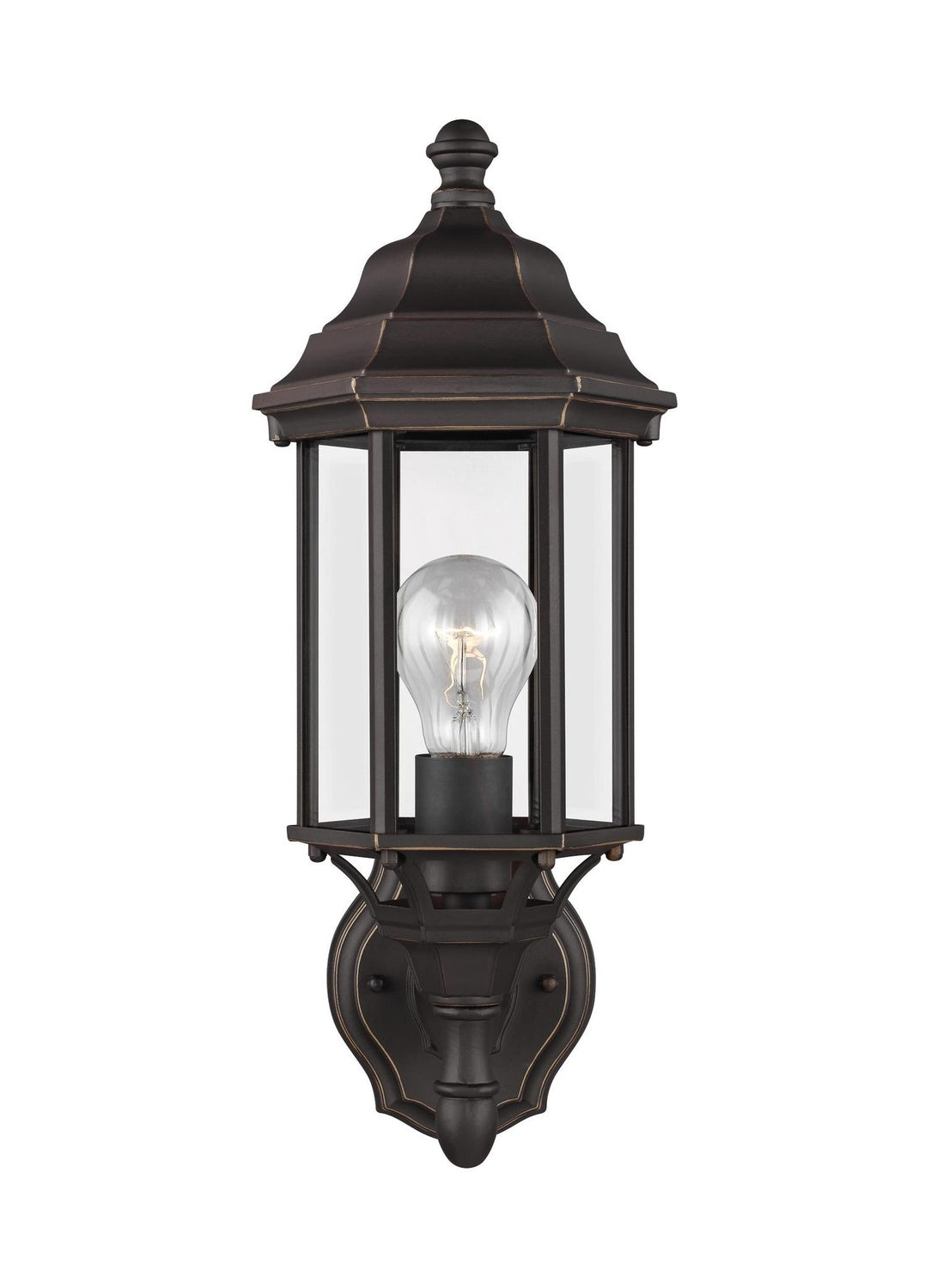 GENERATION LIGHTING, SEVIER ONE LIGHT UPLIGHT OUTDOOR WALL LANTERN, OUTDOOR WALL LIGHTS