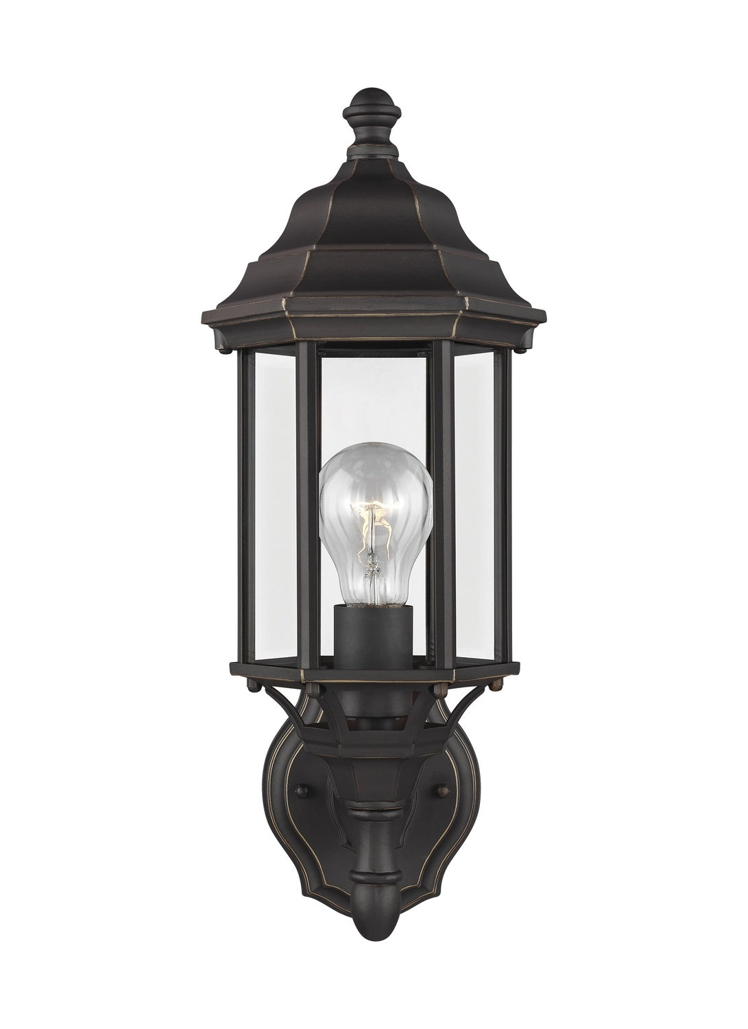 GENERATION LIGHTING, SEVIER ONE LIGHT UPLIGHT OUTDOOR WALL LANTERN, OUTDOOR WALL LIGHTS