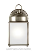 GENERATION LIGHTING, NEW CASTLE ONE LIGHT OUTDOOR WALL LANTERN, OUTDOOR WALL LIGHTS