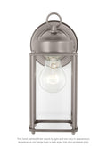 GENERATION LIGHTING, NEW CASTLE ONE LIGHT OUTDOOR WALL LANTERN, OUTDOOR WALL LIGHTS