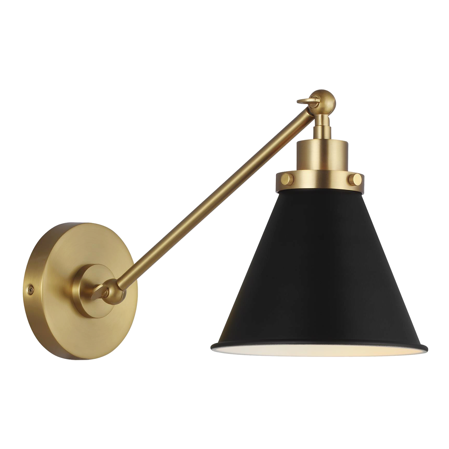 VISUAL COMFORT & CO., WELLFLEET SINGLE ARM CONE TASK SCONCE, WALL SCONCES