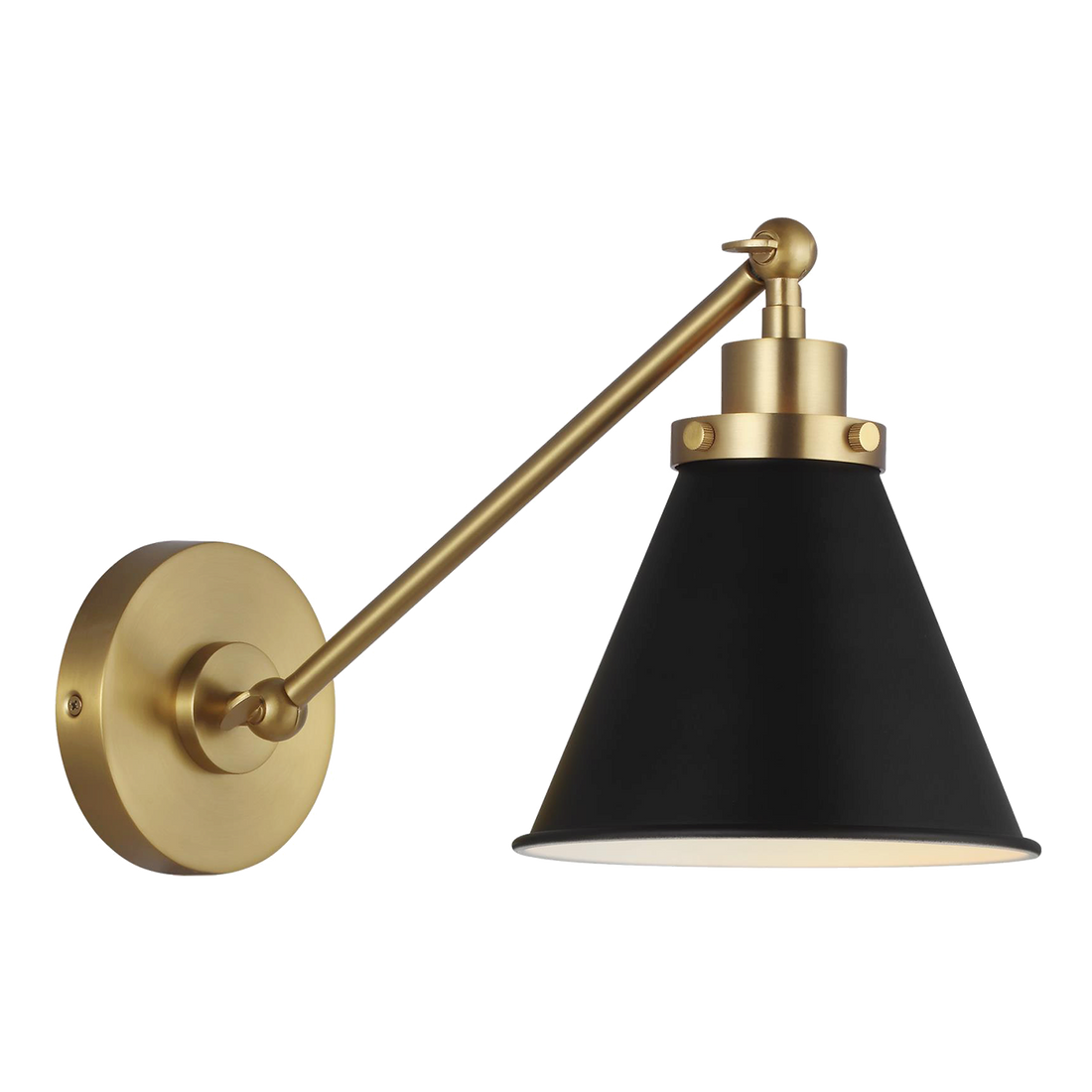 VISUAL COMFORT STUDIO, WELLFLEET SINGLE ARM CONE TASK SCONCE, WALL SCONCES