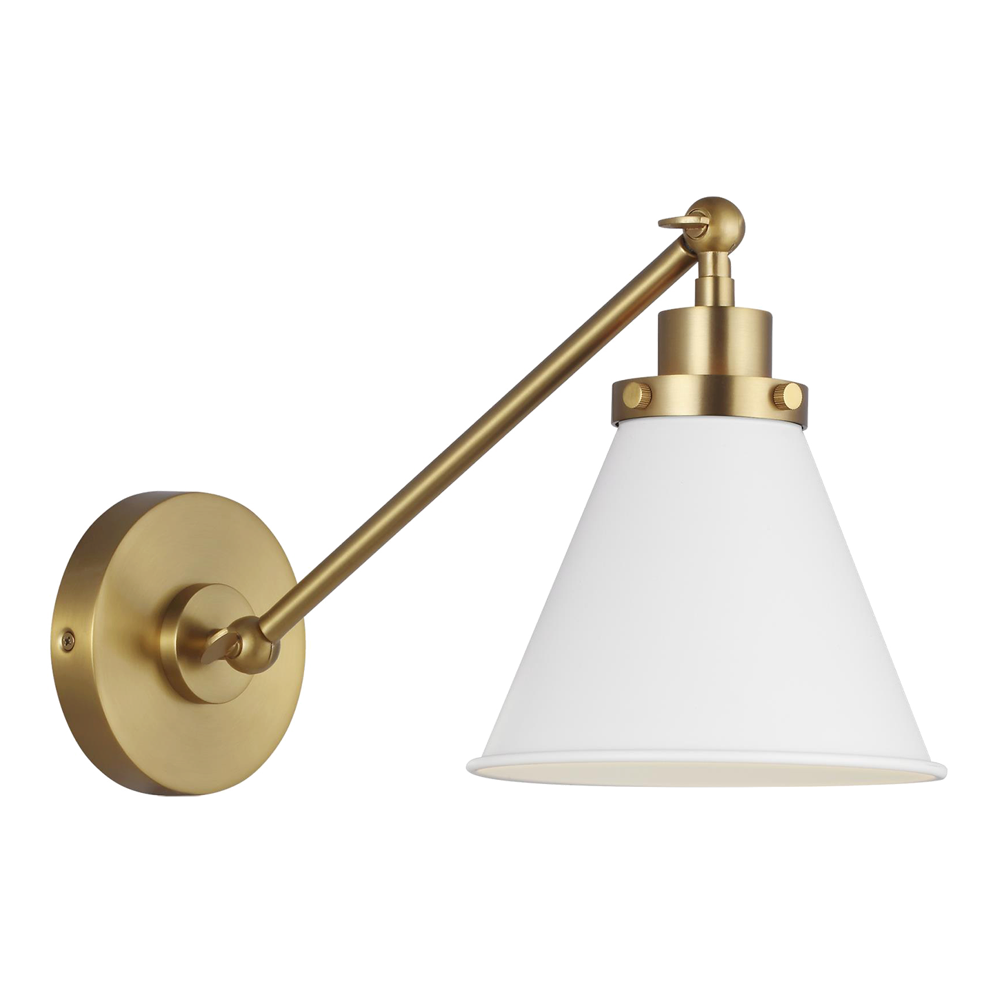VISUAL COMFORT & CO., WELLFLEET SINGLE ARM CONE TASK SCONCE, WALL SCONCES