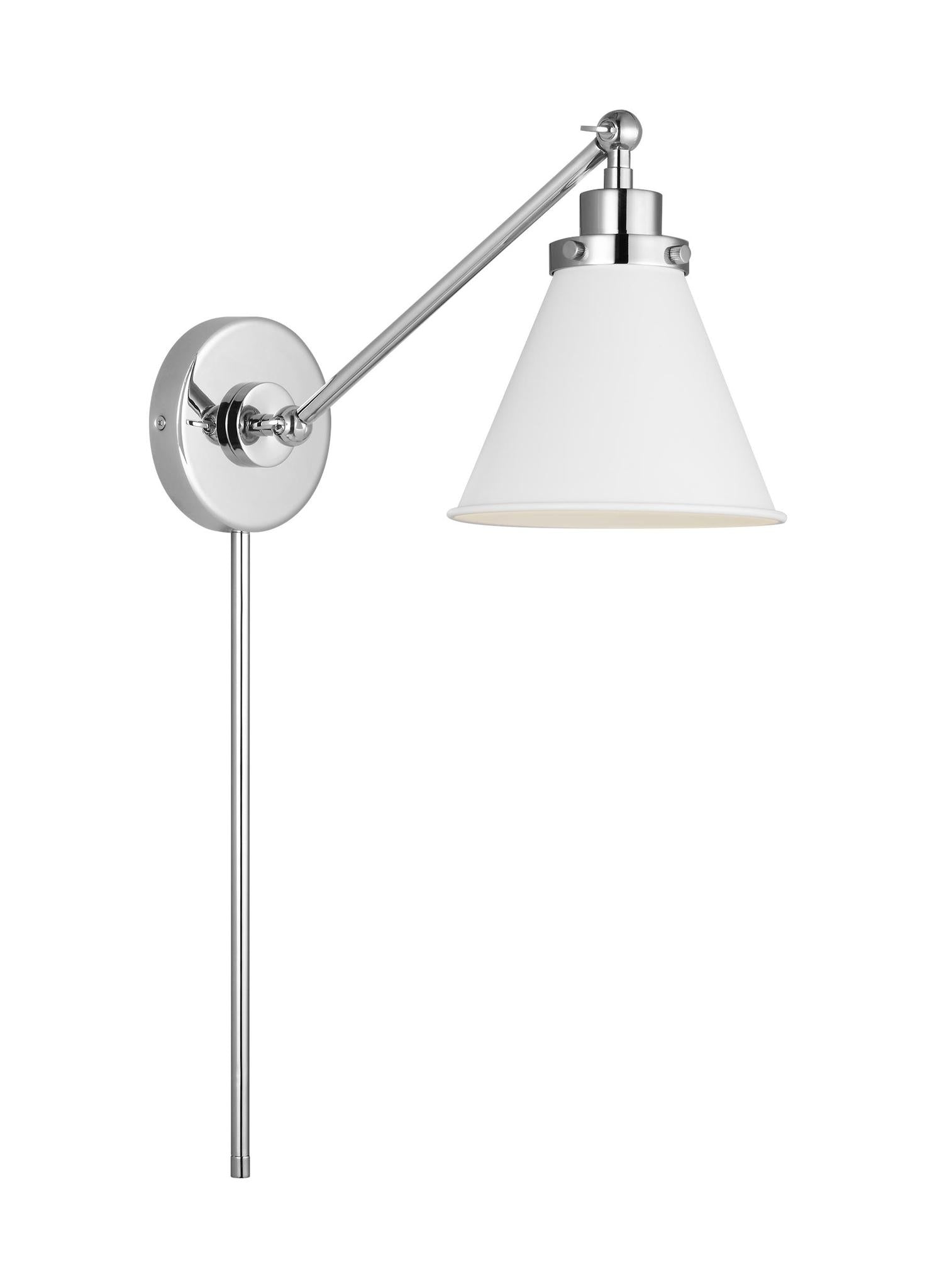 VISUAL COMFORT & CO., WELLFLEET SINGLE ARM CONE TASK SCONCE, WALL SCONCES
