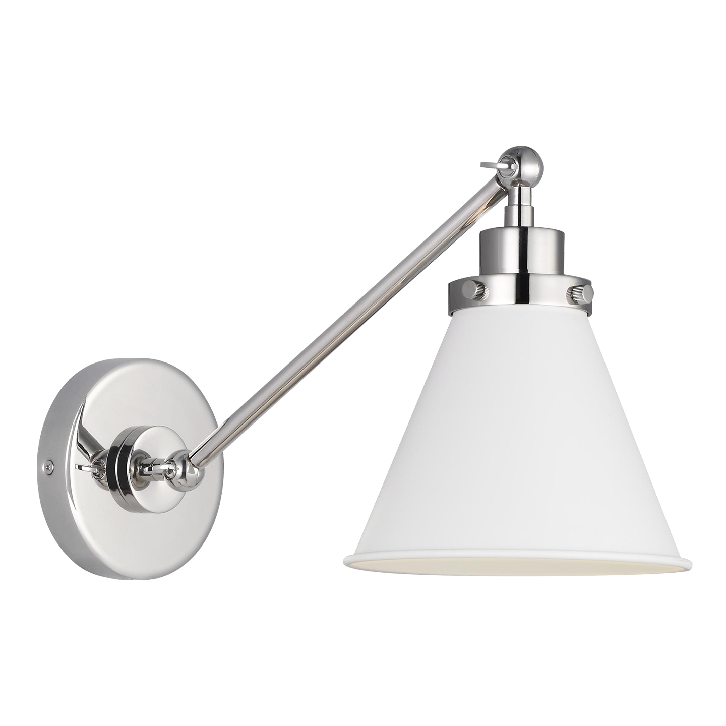 VISUAL COMFORT & CO., WELLFLEET SINGLE ARM CONE TASK SCONCE, WALL SCONCES