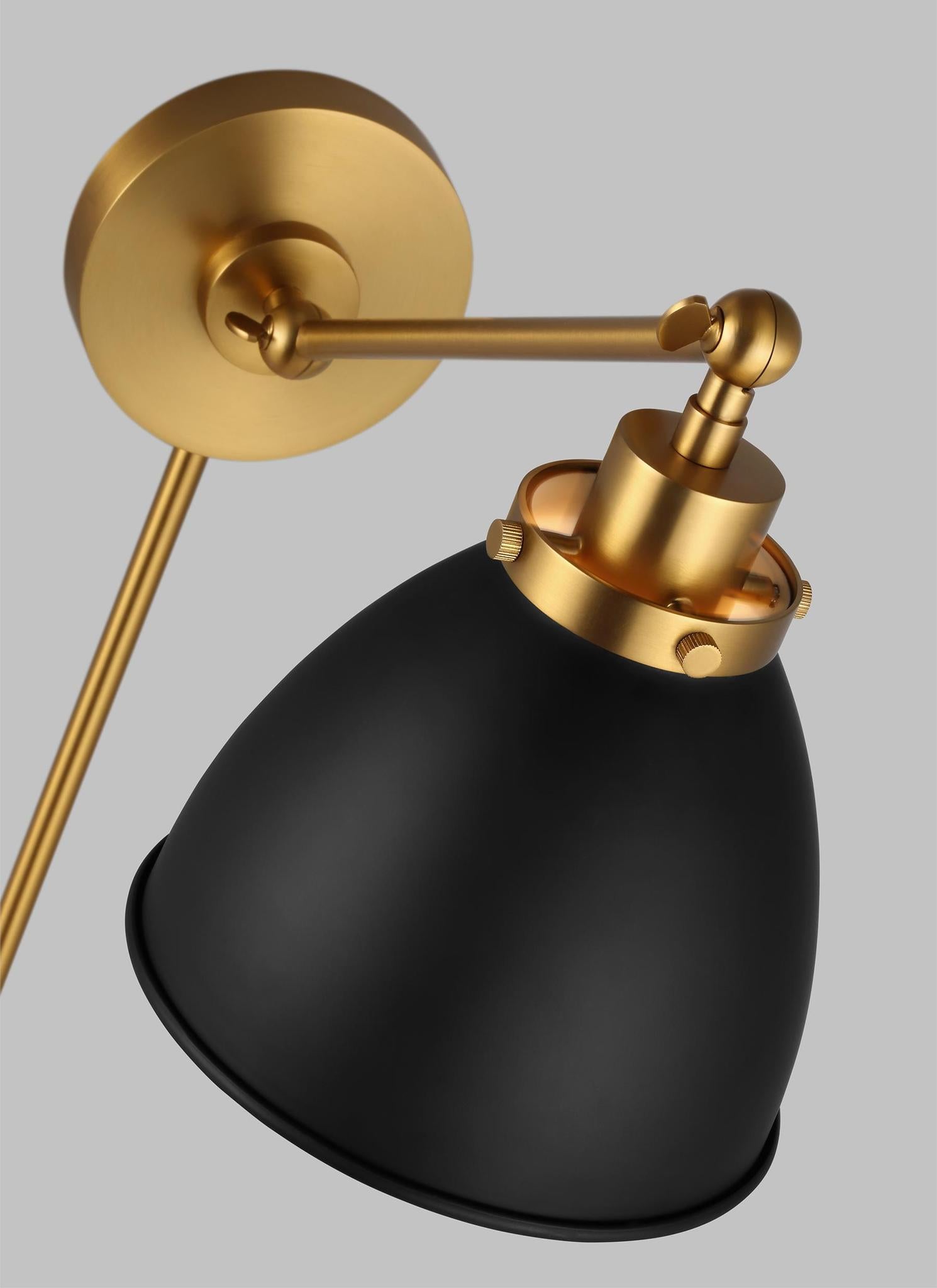VISUAL COMFORT STUDIO, WELLFLEET SINGLE ARM DOME TASK SCONCE, WALL SCONCES