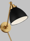 VISUAL COMFORT & CO., WELLFLEET SINGLE ARM DOME TASK SCONCE, WALL SCONCES