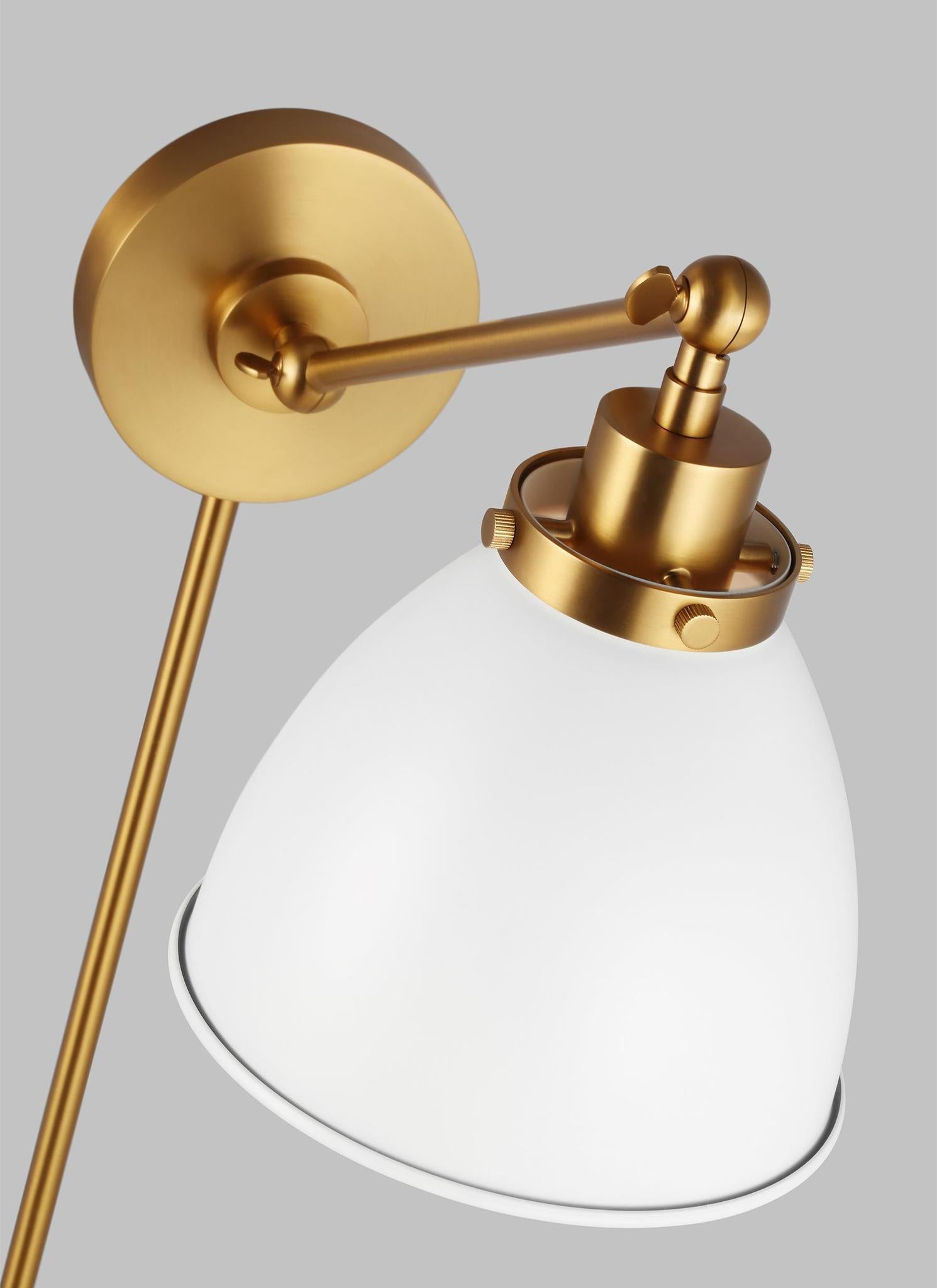 VISUAL COMFORT & CO., WELLFLEET SINGLE ARM DOME TASK SCONCE, WALL SCONCES