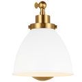 VISUAL COMFORT & CO., WELLFLEET SINGLE ARM DOME TASK SCONCE, WALL SCONCES
