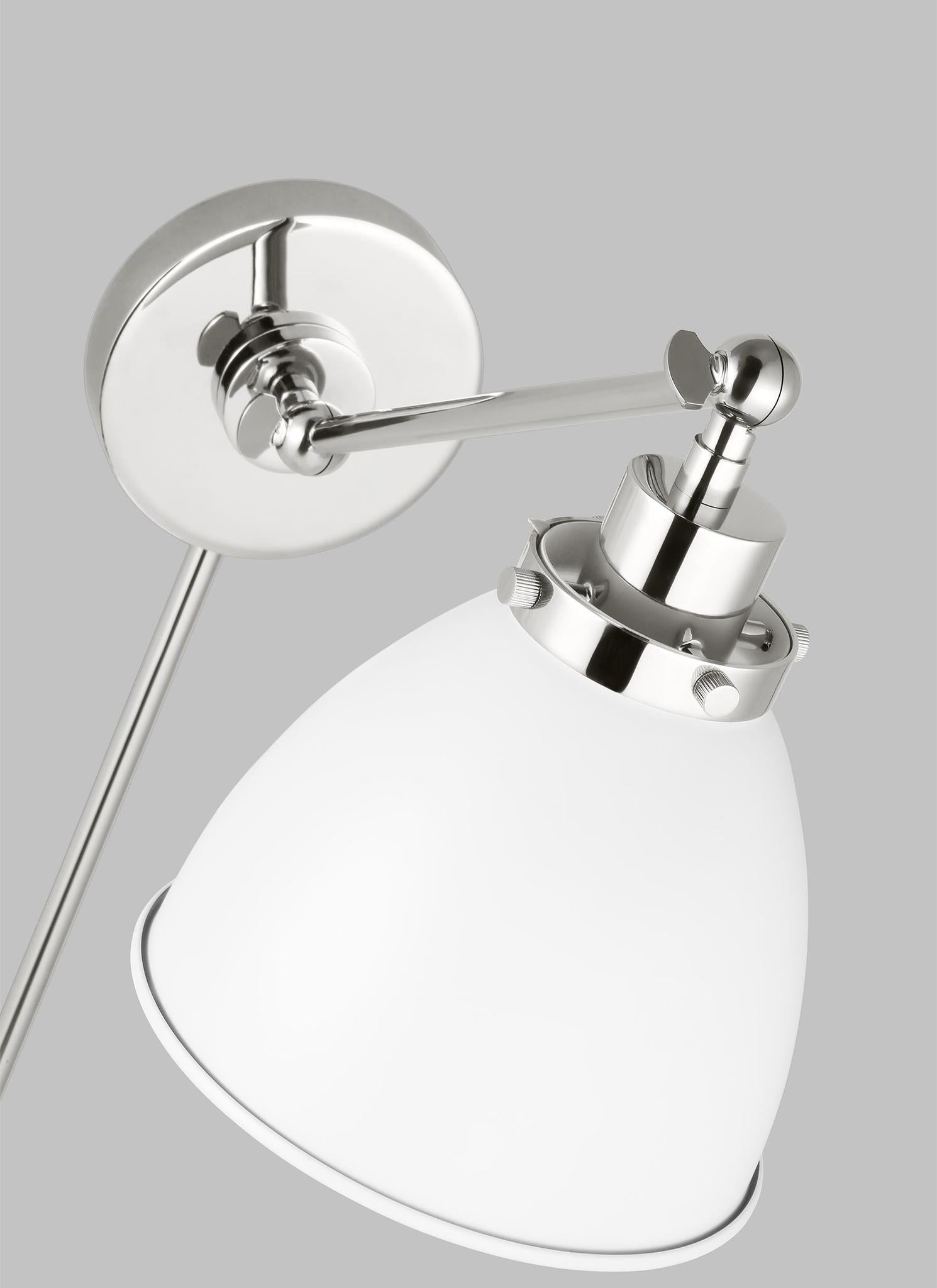 VISUAL COMFORT STUDIO, WELLFLEET SINGLE ARM DOME TASK SCONCE, WALL SCONCES