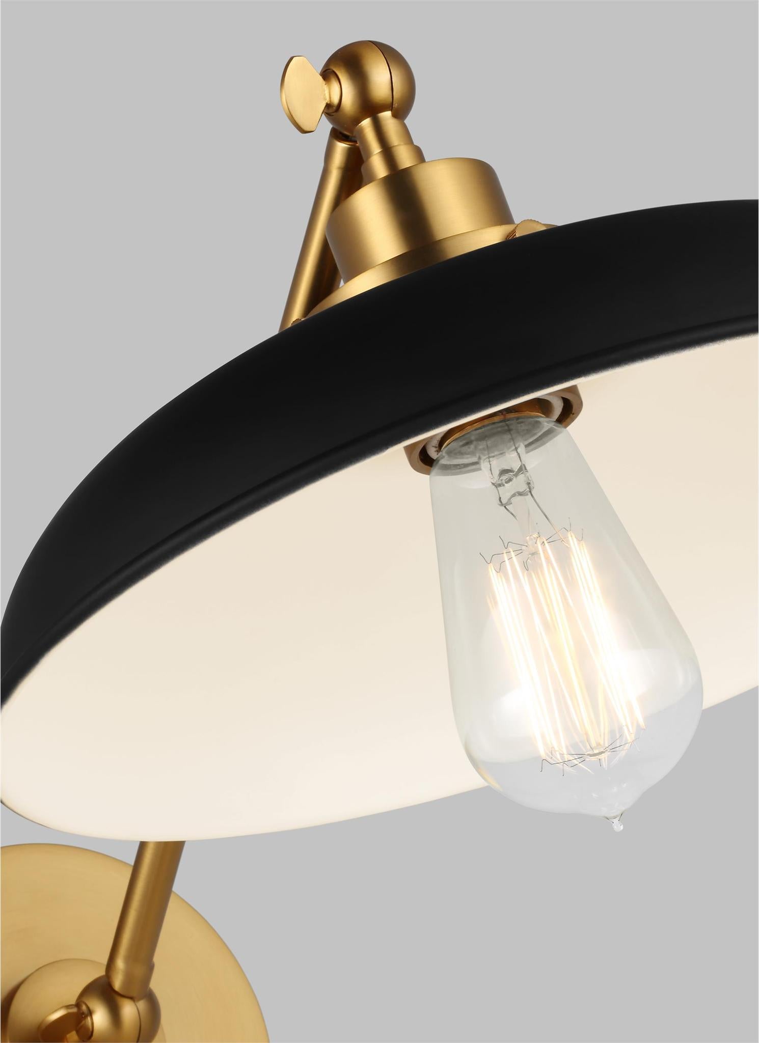 VISUAL COMFORT & CO., WELLFLEET SINGLE ARM WIDE TASK SCONCE, WALL SCONCES