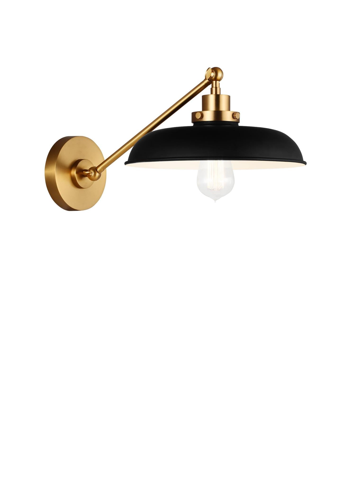 VISUAL COMFORT & CO., WELLFLEET SINGLE ARM WIDE TASK SCONCE, WALL SCONCES
