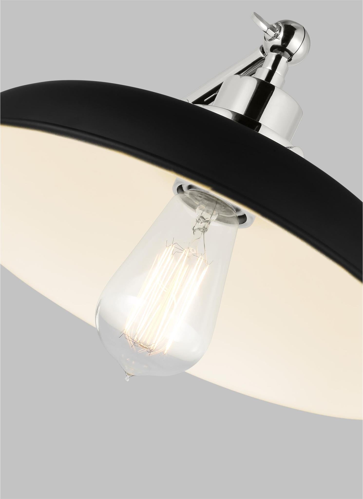 VISUAL COMFORT & CO., WELLFLEET SINGLE ARM WIDE TASK SCONCE, WALL SCONCES