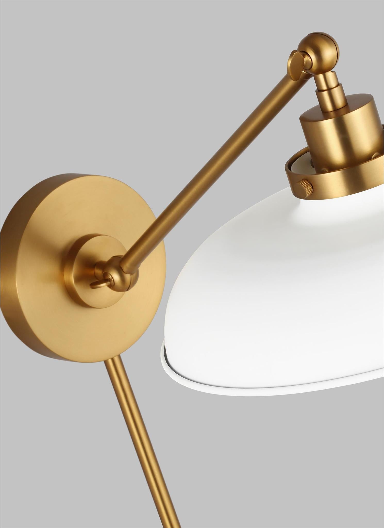 VISUAL COMFORT & CO., WELLFLEET SINGLE ARM WIDE TASK SCONCE, WALL SCONCES