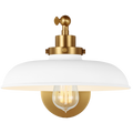 VISUAL COMFORT & CO., WELLFLEET SINGLE ARM WIDE TASK SCONCE, WALL SCONCES