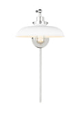 VISUAL COMFORT & CO., WELLFLEET SINGLE ARM WIDE TASK SCONCE, WALL SCONCES