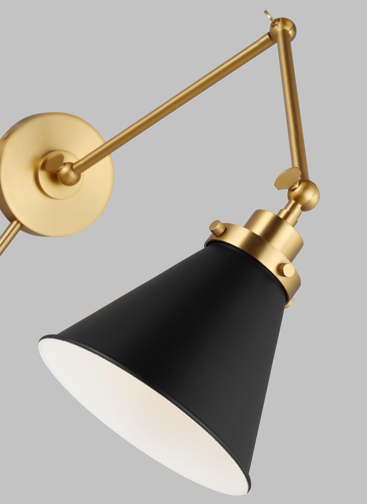 VISUAL COMFORT & CO., WELLFLEET DOUBLE ARM CONE TASK SCONCE, WALL SCONCES