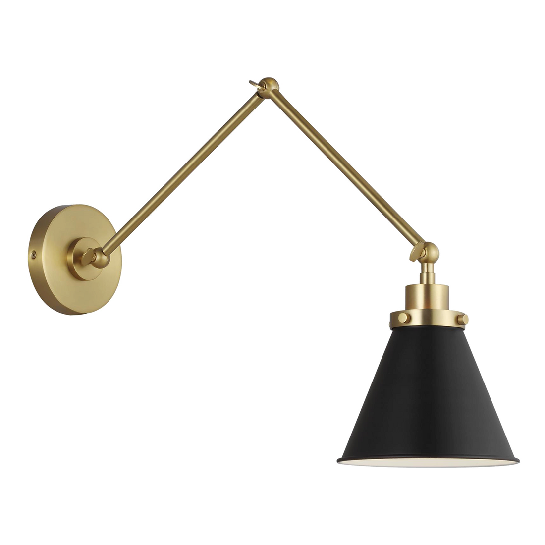 VISUAL COMFORT STUDIO, WELLFLEET DOUBLE ARM CONE TASK SCONCE, WALL SCONCES