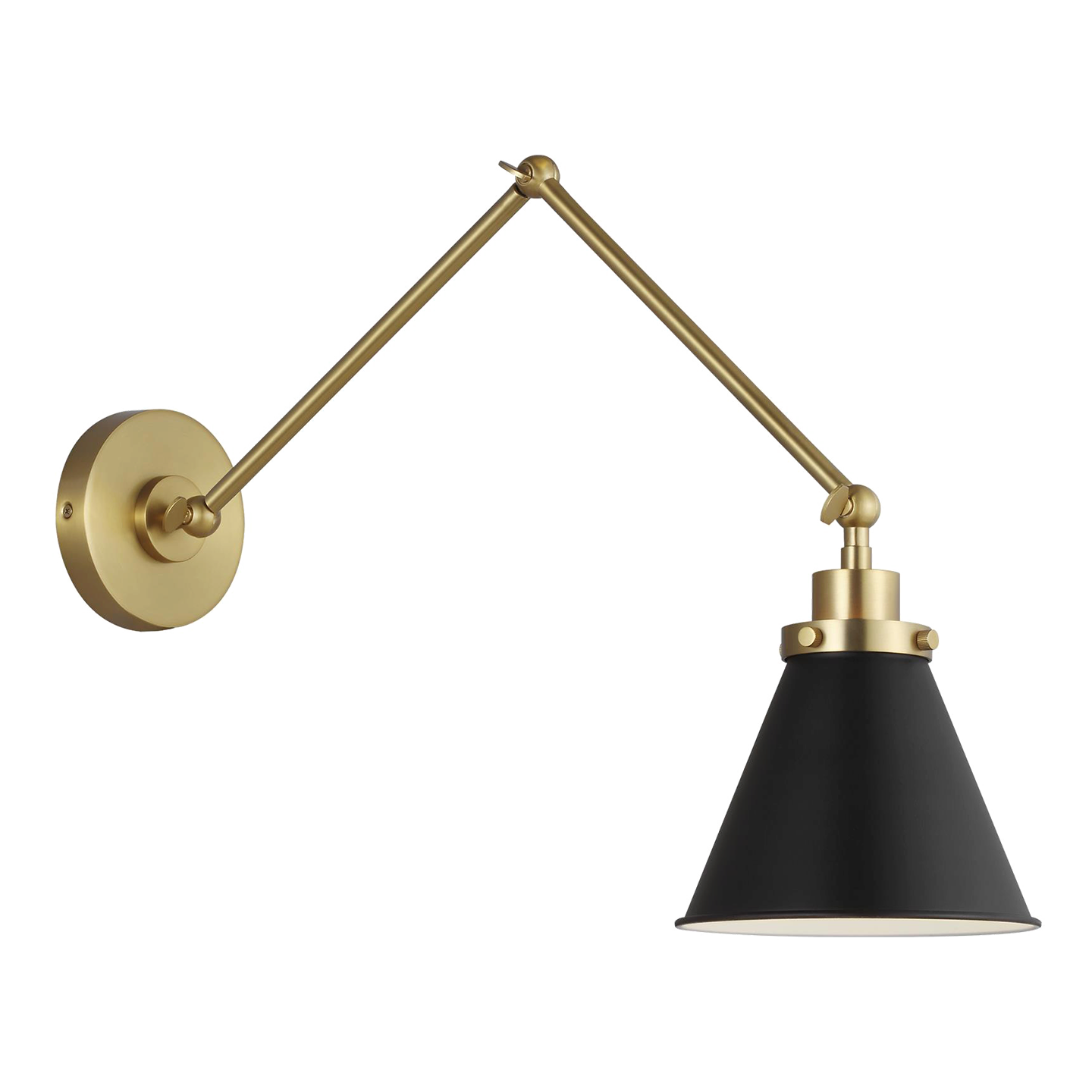 VISUAL COMFORT STUDIO, WELLFLEET DOUBLE ARM CONE TASK SCONCE, WALL SCONCES