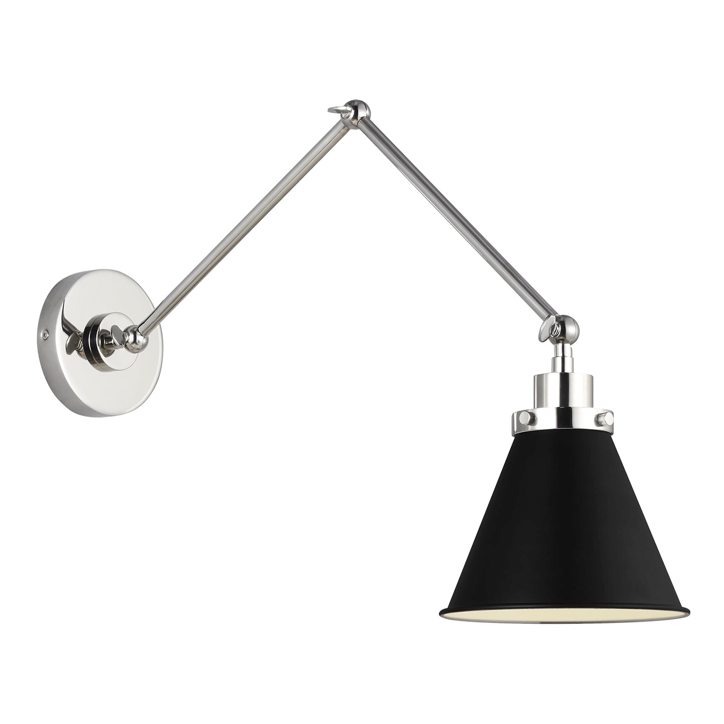 VISUAL COMFORT STUDIO, WELLFLEET DOUBLE ARM CONE TASK SCONCE, WALL SCONCES