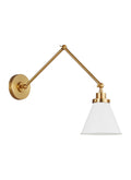 VISUAL COMFORT STUDIO, WELLFLEET DOUBLE ARM CONE TASK SCONCE, WALL SCONCES