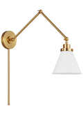 VISUAL COMFORT & CO., WELLFLEET DOUBLE ARM CONE TASK SCONCE, WALL SCONCES