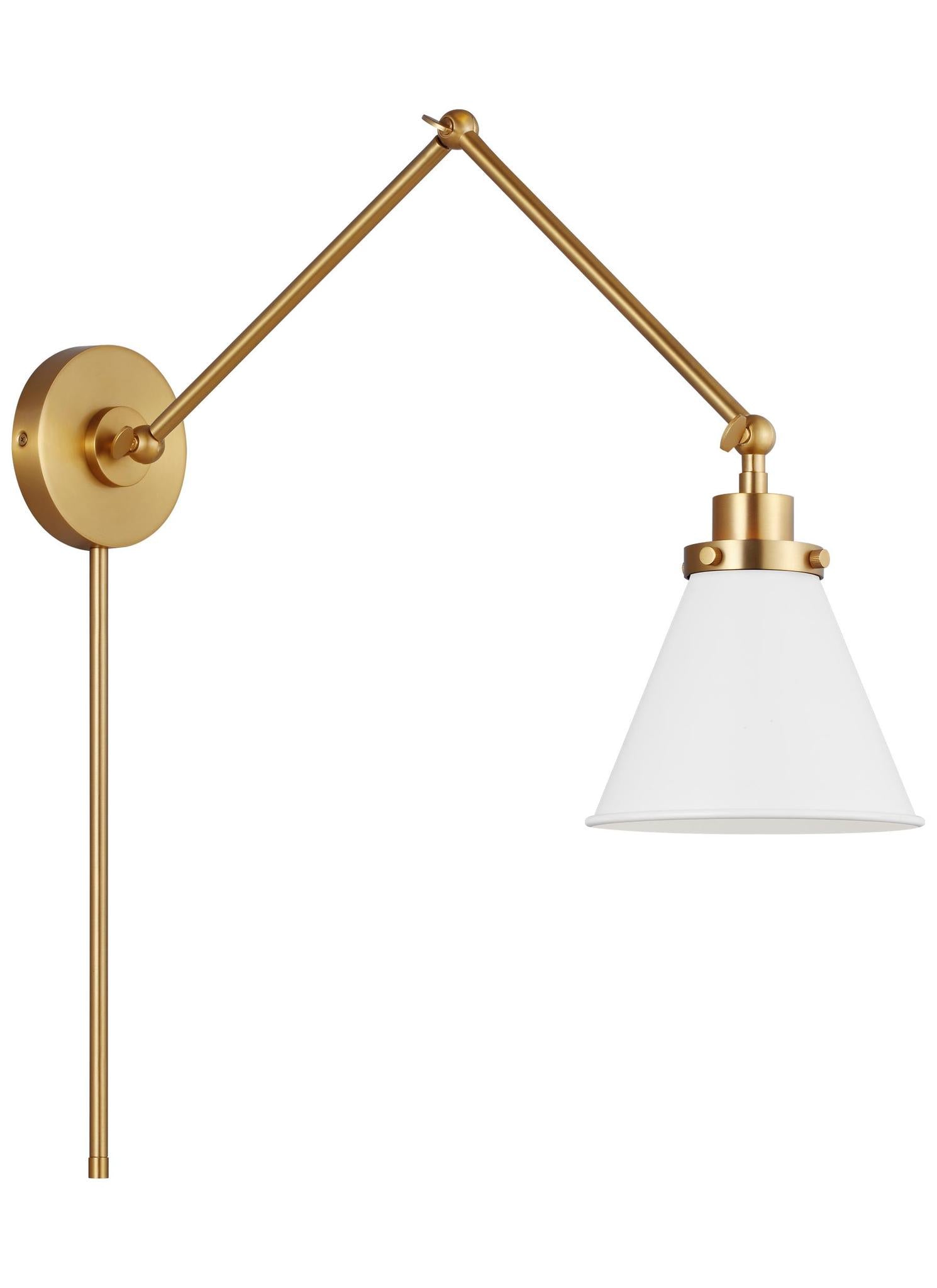 VISUAL COMFORT & CO., WELLFLEET DOUBLE ARM CONE TASK SCONCE, WALL SCONCES